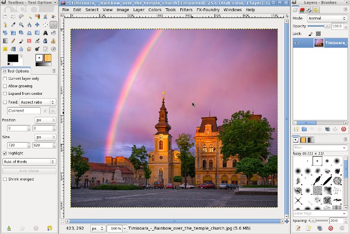 create a watermark in gimp 2.8.22