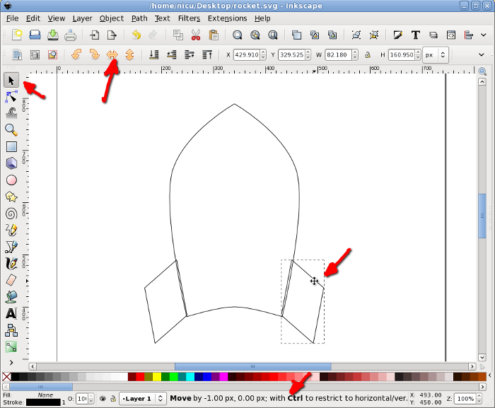 inkscape rocket howto