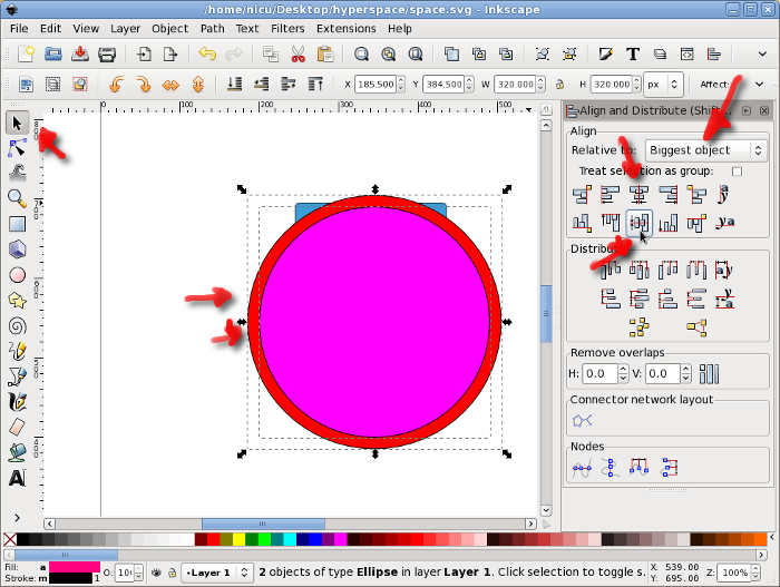 inkscape hyperspace