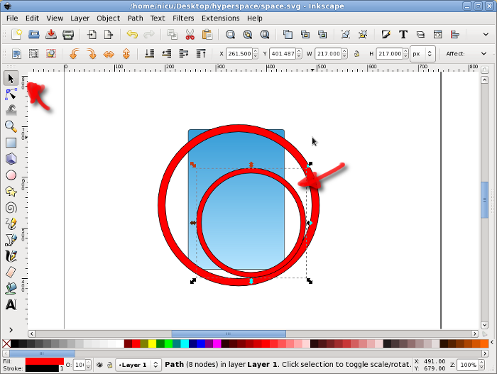 inkscape hyperspace