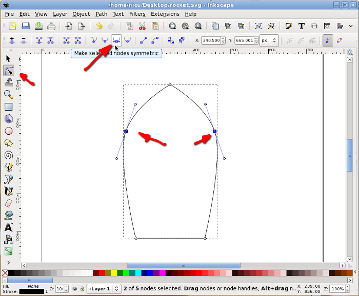 How to draw a ruby in Inkscape