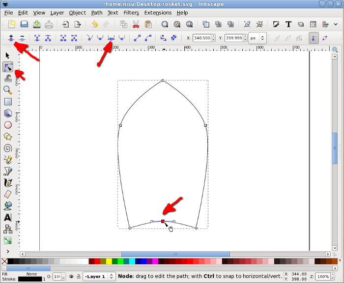 inkscape rocket howto