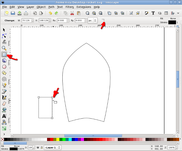 inkscape rocket howto