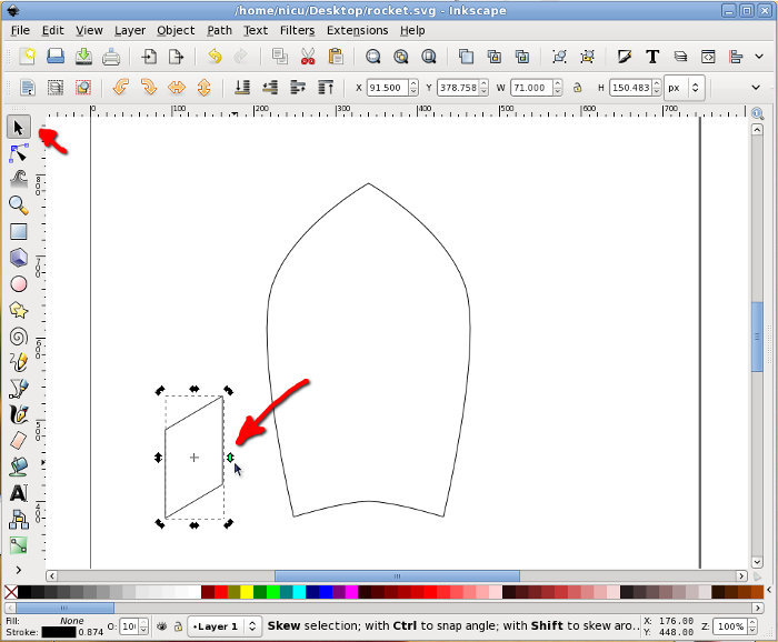 inkscape rocket howto