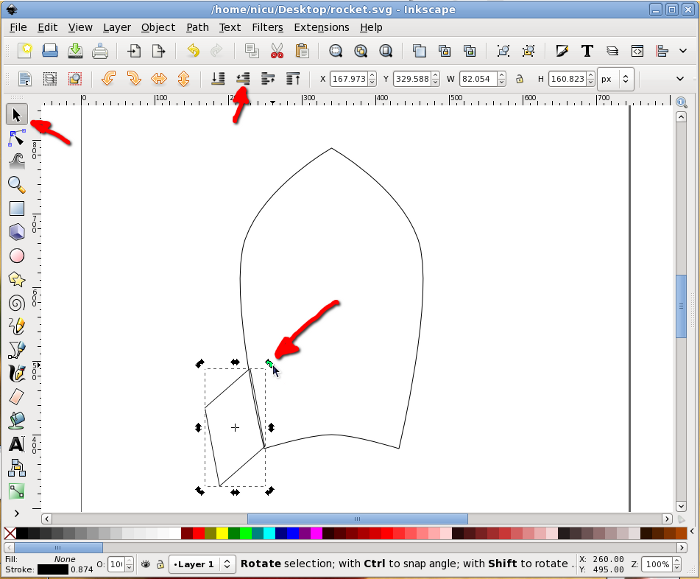 inkscape rocket howto