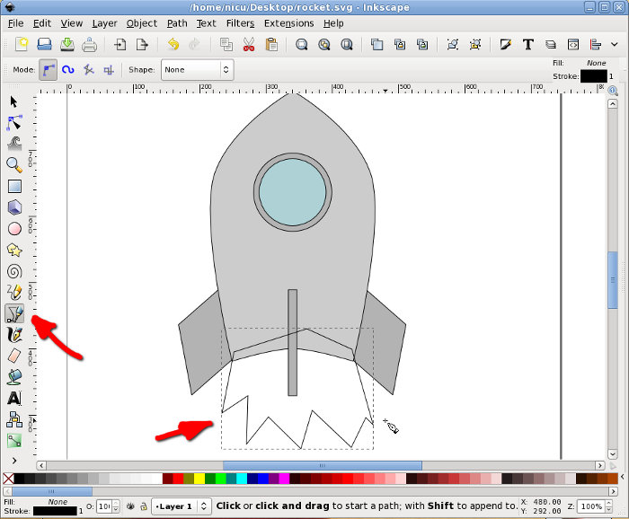 How to draw a ruby in Inkscape