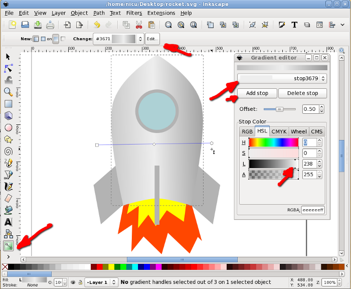 inkscape rocket howto