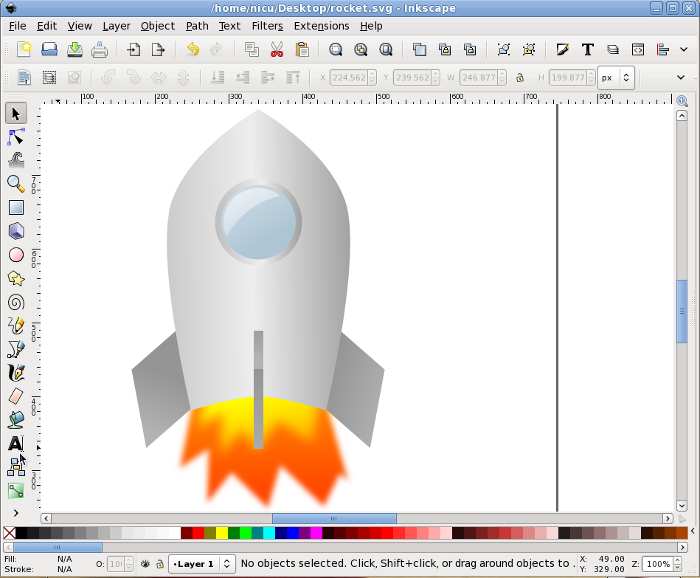 inkscape rocket howto