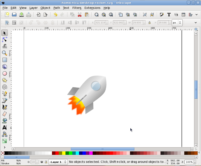 inkscape rocket howto