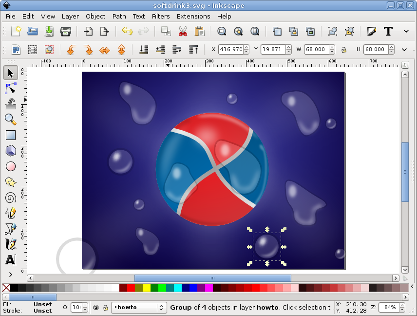 inkscape waterdrops